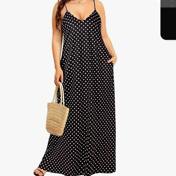 Pinup Fashion Women's Summer Maxi Dress Sleeveless Spaghetti Strap Size M - Picture 3 of 8